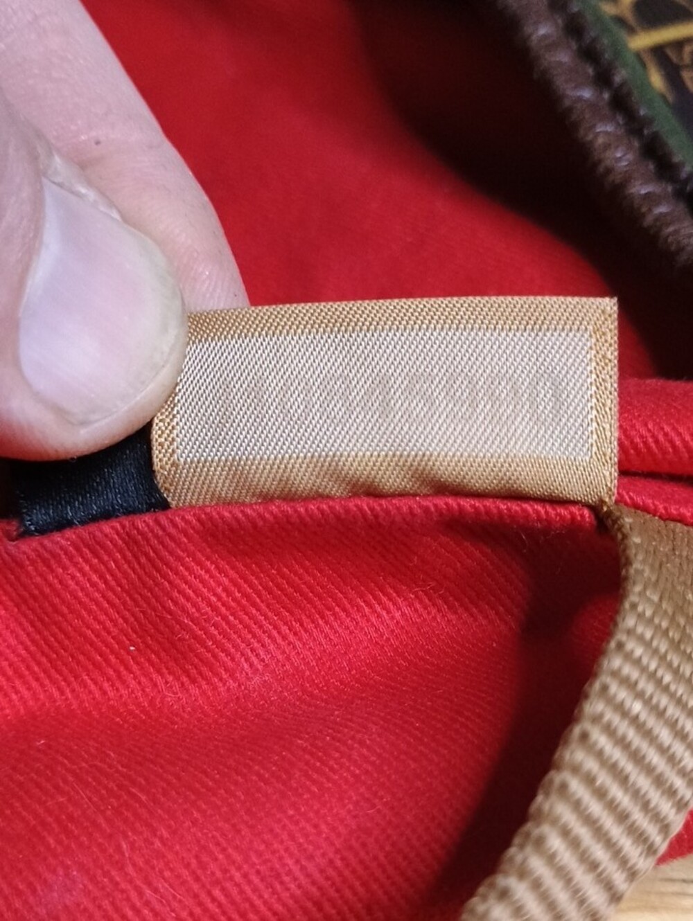 Dooney & Bourke Sutton Brown Logo Drawstring Bucket Bag with Red Interior - Picture 6 of 12
